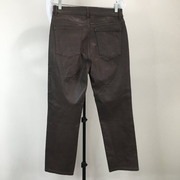 DL1961 Ultimate Black Coffee Coated PATTI Straight High Rise Vintage Ankle Jeans - Picture 9 of 13